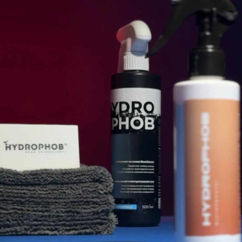Набір Абразивний очисник скла та дзеркал від водного каменю Hydrophob Stone Remover